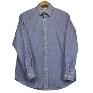 Scotch & Soda Button Up Shirt Men 16 34/35 Striped Blue Regular Long Sleeve